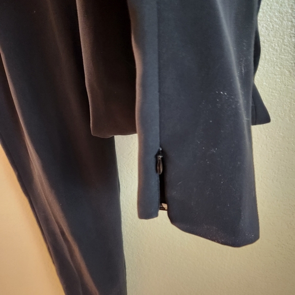 Fashion Star for Express Black Slim Ankle Zip Tuxedo Trouser Pants Size 0 - Picture 7 of 9